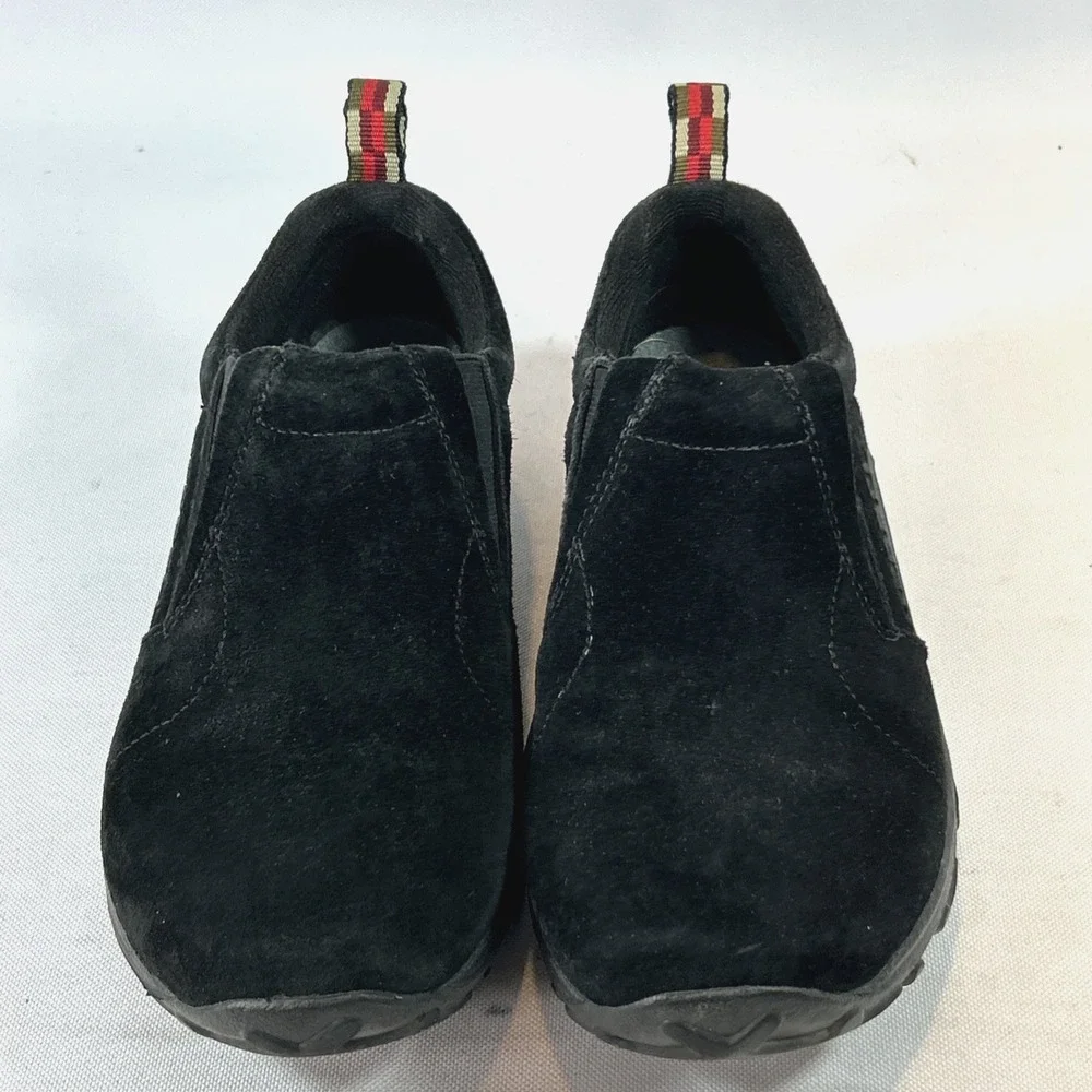 Merrell Youth Boys Jungle Moc Kids Size 4 Black Suede Slip On Shoes J60505